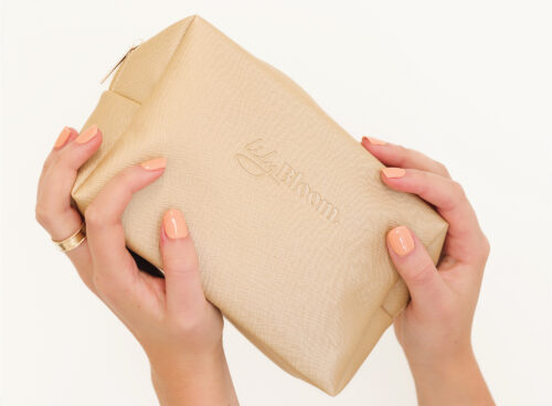 Golden Cosmetic Bag